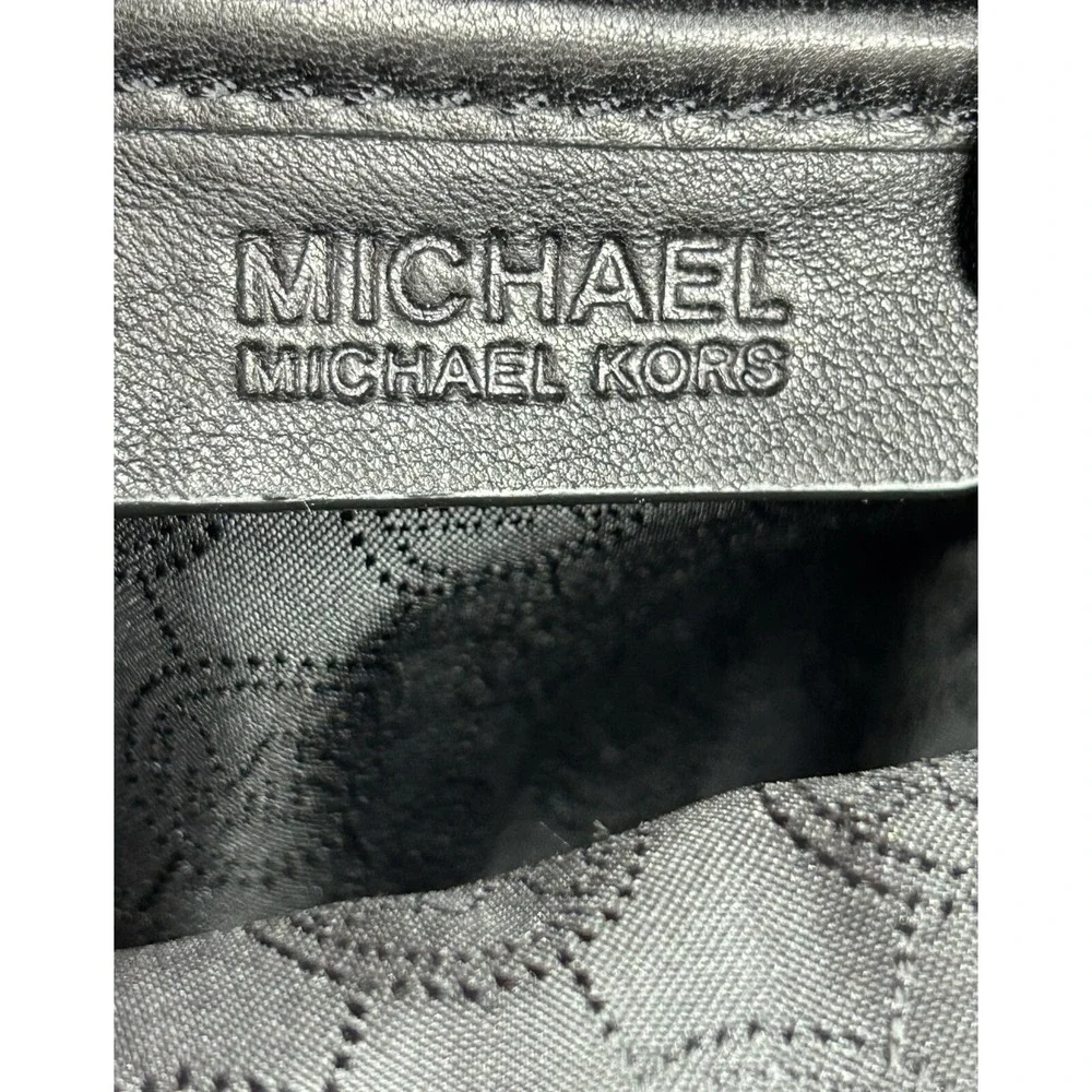 Michael Kors Satchel Susannah Leather Quilted Double Handle Large Black CLEAN A+